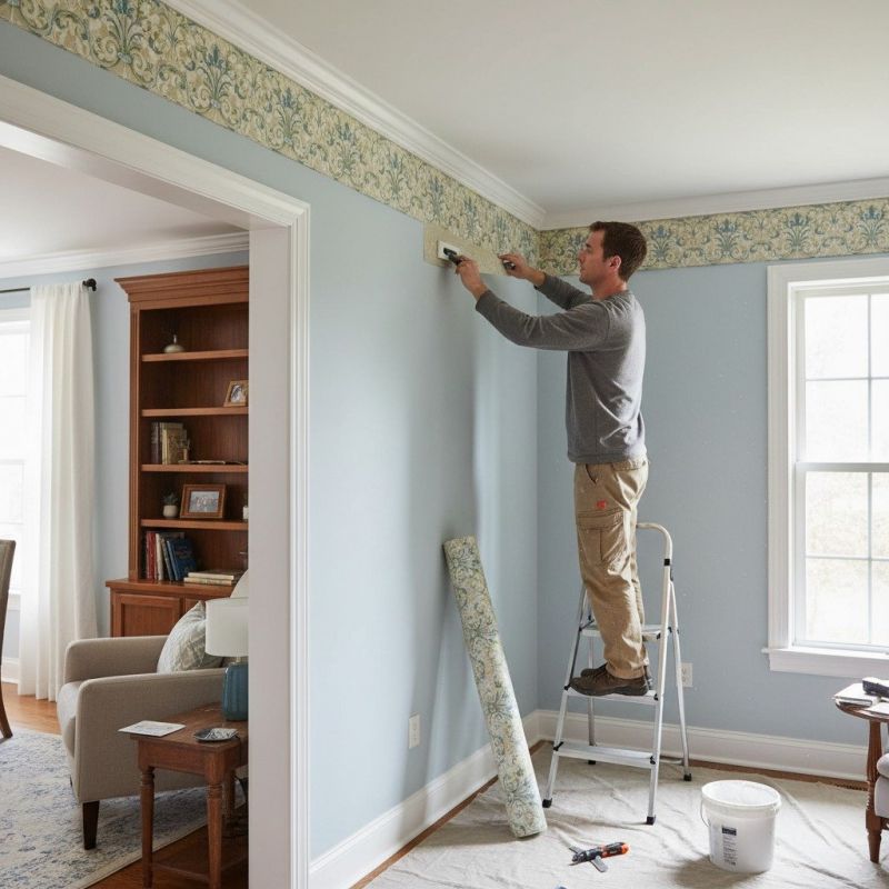 Wallpaper Hanging detail